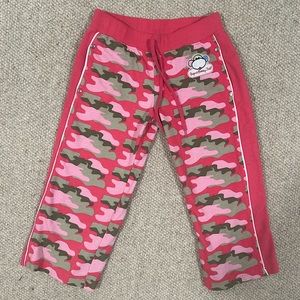 bobby jack pink camo lounge capri pants